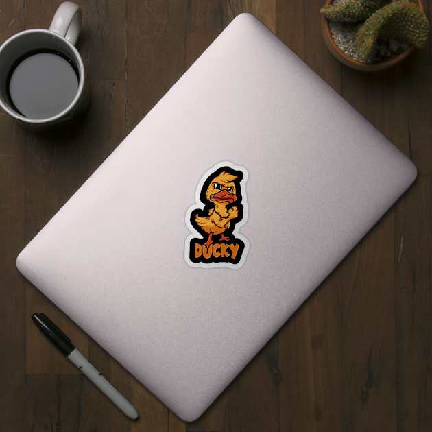 Ducky - Tough Duck by Graphics Gurl